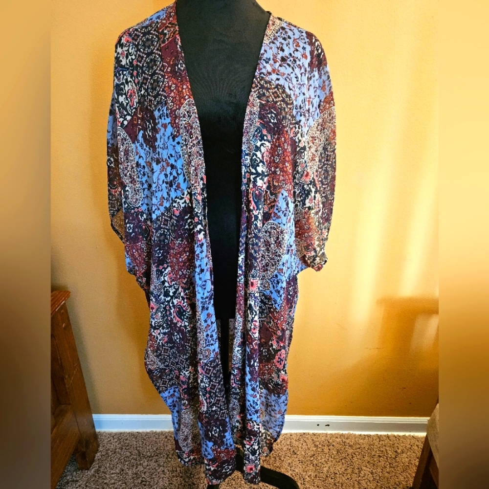 Maurices Multicolor Sheer Kimono